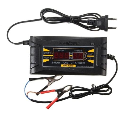 12V 6A Automatic Car LCD Digital Display Smart PWM Battery Charging Charger
