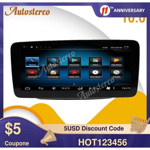 For Mercedes-Benz C63 C204 C180 C200 C260 2015-2019 NTG6 Android 10 8G+128 Car GPS Nevigation Multimedia Player Screen Head Unit