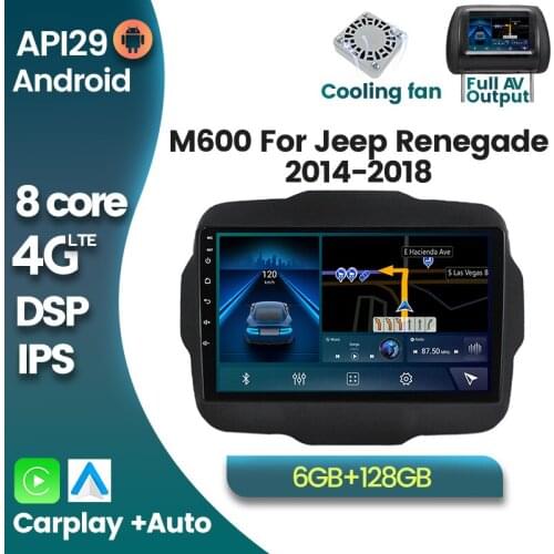 Android 10.0 6GB+128GB Car Multimedia player For Jeep Renegade 2016 2017 2018 Autoradio GPS Navigation carplay Camera IPS Screen