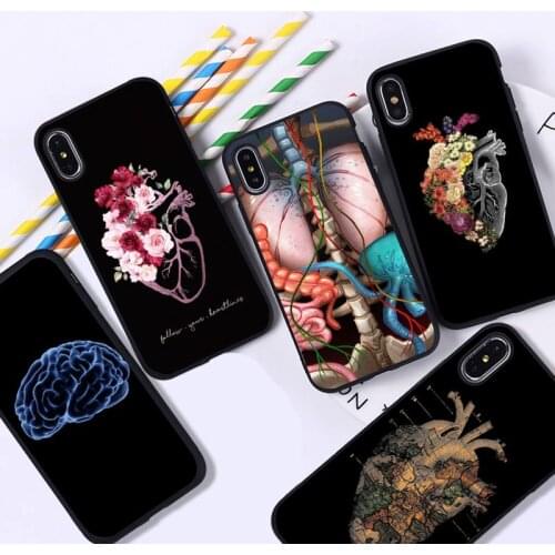 YNDFCNB Heart Of Nature Human Anatomy Doctor Phone Case for iPhone 11 12 pro XS MAX 8 7 6 6S Plus X 5S SE 2020 XR cover