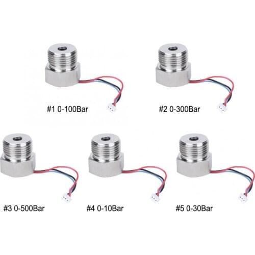 Pressure Transmitter Sensor G1/2 Flat Flim 0-10/30/100/300/500Bar 5V DC Analog 3-Wire