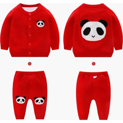 Baby Autumn winter sweater double ply yarn thickened 1