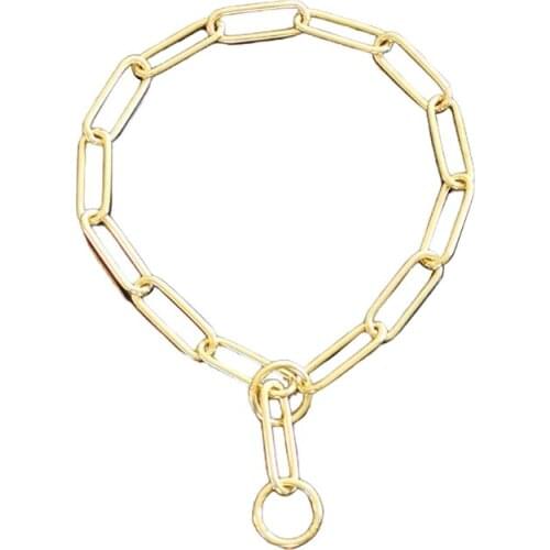 Copper Metal Material Dog Neck Strap Fine Chain Dog Training Chocker Pure Copper Pet Training Supplies Durable L69B