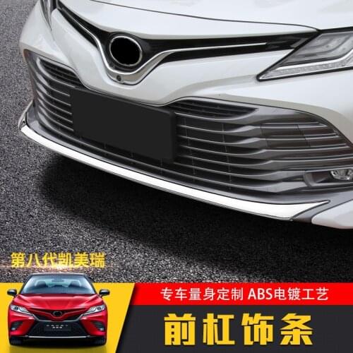 Chrome styling Front Lower Bumper Grille Bottom Cover Protector Strip Trim Accessory For Toyota Camry 2018 2019 Car Styling