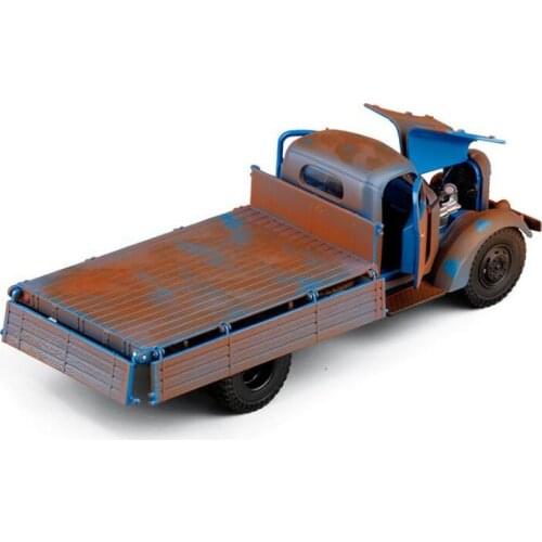Boy toy Die-casts car model with sound light Vehicle gift for children 1:32 business van 1/32 Jiefang Rust Color Truck