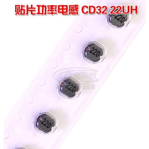 SMD Inductors CD32 22UH Screen Printing 220 Wound Power Inductors Size: 3.5*3.2mm