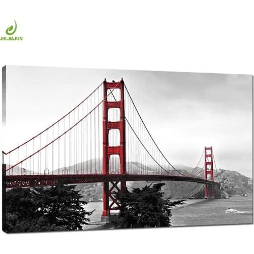 JHLJIAJUN Modern Cross-Sea Bridge Canvas Nordic Painting Nordic Wall Art Print And Poster Dining Living Room Home Decor