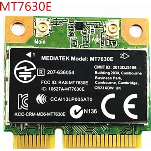 Mediatek MT7630E 802.11b/g/n 150Mbps Wireless WiFi Bluetooth 4.0 WLAN Half Mini PCIe card FOR HP m6 envy14 16 SPS:710418-001