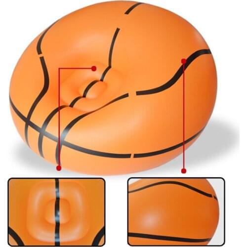 Fashionable Leisure Portable Inflatable Single Folding Comfortable Lazy Basketball Sofa Outdoor Beach Furniture Garden Sofas