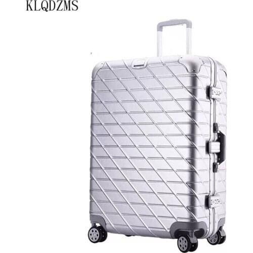 KLQDZMS 20/24/26/29inch Fashion style PC rolling luggage spinner trolley suitcase men and women travel bag on wheels