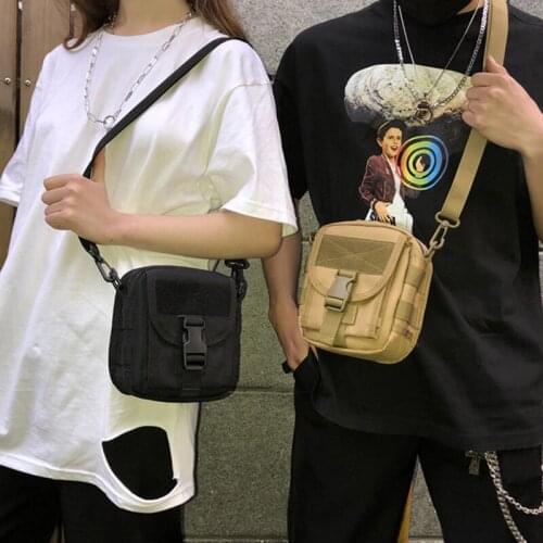 Men Women Fashion Chest Rig Bag Camouflage Tactical EDC Pouch Hip Hop Streetwear Functional Chest Bag Phone Hiking Shoulder Bag