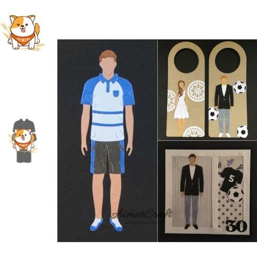 Mens Sports Short Sleeve Metal Cutting Dies Scrapbooking Stencil DIY Embossing Craft Die Cuts Card Making New Dies For 2019