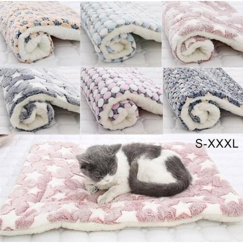 Soft Flannel Pet Mat dog Bed Winter Thicken Warm Cat Dog Blanket puppy Sleeping Cover Towel cushion for small Medium large dogs
