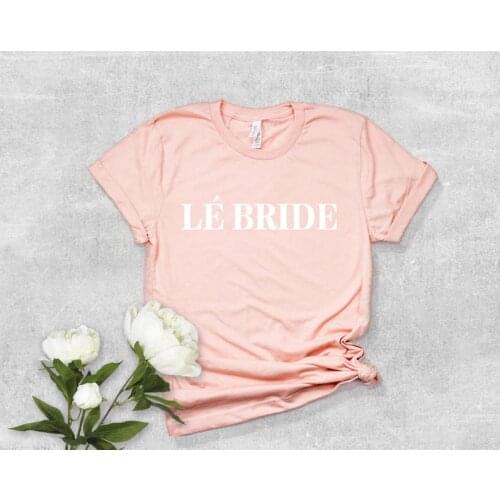 Bride Shower Le Bride Wifey Honeymoon Shirt Bachelorette Party Aesthetic Cotton O Neck Short Sleeve Top Tee Graphic Harajuku