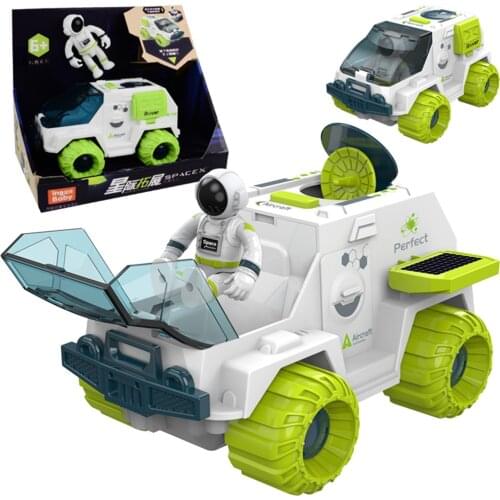 The new interstellar space spaceship model, colorful lights, music, parent-child interactive science and education toys
