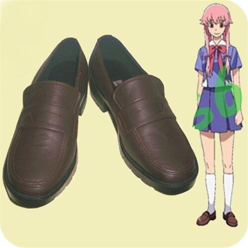 RainbowCos0 Cosplay Shoes Mirai Nikki Future Diary Gasai Yuno Boots Props Game Anime Halloween