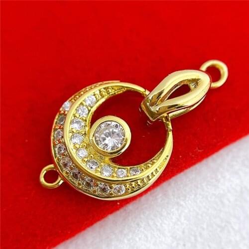 Wholesale DIY Natural Stones Beads Jewelry Making Accessories Silver/Gold/Rose Gold Metal Connector Clasps Findings