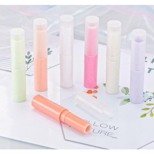 Wholesale Empty 4g white orange green rose red purple beige lip balm tube 100pcs