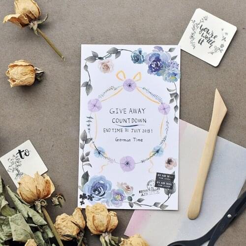 2pcs/set Flower Paper 10*15cm Transfer Paper retro hand account material Scrapbook stickers DIY Card making template Art suppli