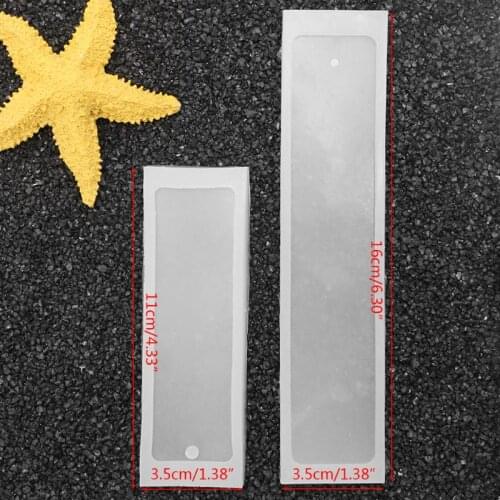 Rectangle Silicone Mold Mould Epoxy Resin Jewelry Bookmark DIY Craft with Hole