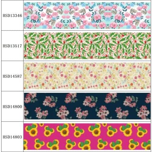 22MM 25MM 38MM 50MM 75mm Printed Pattern on Grosgrain Ribbon for diy ribbon
