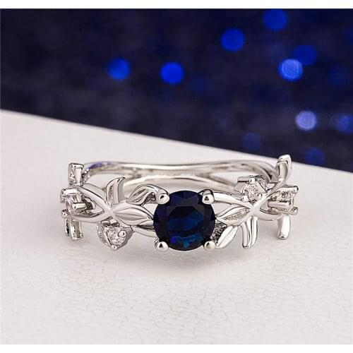 Best Selling Jewelry European and American Popular Olive Leaf Multicolor Inlaid Zircon Female Ring Whole Sale Jewelry