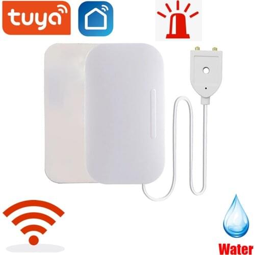 Tuya Home Alarm Water Leakage Alarm Independent Wifi Water Leak Sensor Detector Flood Alert Overflow Alarm System For Smart Life