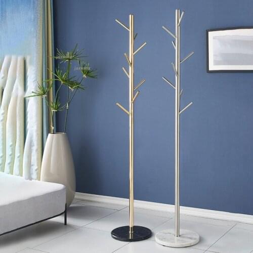 Nordic Stainless Steel Living Room Hangers Modern Bedroom Furniture Hallway Floor Clothes Racks Bathroom Hotel Office Coat Stand