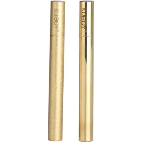 Slim Elegant Pure Copper Thin Cylinder High-end Gift Grinding Wheel Kerosene Lighter Gadgets for Women Smoking Accessories