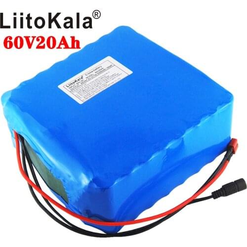 LiitoKala 60V 20ah electric scooter bateria 60V 20AH Electric Bicycle Lithium Battery Scooter 60V 1000W 2000W ebike battery