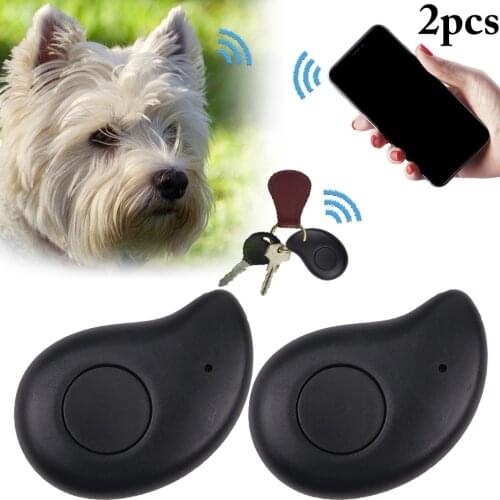 2pcs Pets Smart Mini GPS Tracker Anti-Lost Waterproof Bluetooth Tracer Pet Dog Cat Keys Wallet Bag Kid Trackers Finder Equipment
