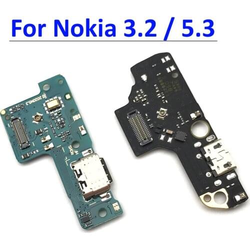 USB Charging Dock Port Connector Flex Cable With Mic Microphone Replacement Parts For Nokia 3.1 3.2 5.1 5.3 3.1 Plus