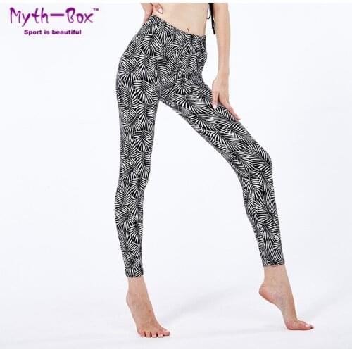 Women Yoga Pants Elastic Leggings Sport Woman Leaves 3D Print Dance Tights Female Leggins Fitness Training Trousers Gym Leggings