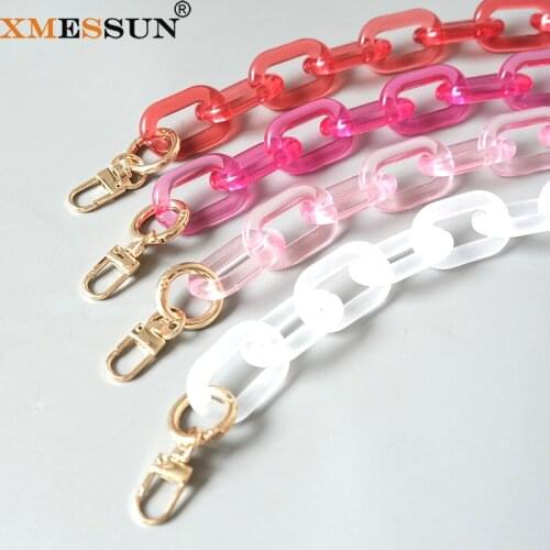 XMESSUN New Women Acrylic Shoulder Straps For Bags High Quality Fashion Luxury Brand Retro Chain Belt Trendy Chain Strap Ins K88