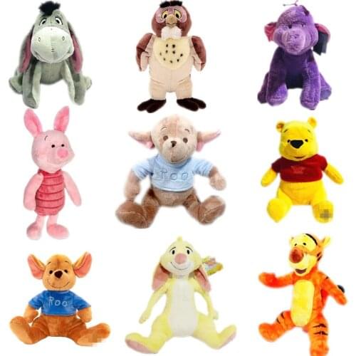 1pieces/lot plush tiger elephant donkey kangaroo parrot doll gift Childrens toys