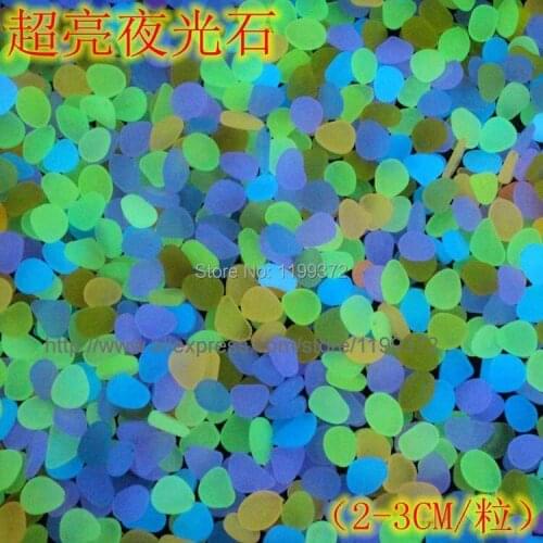 10000pcs Glow In The Dark Stones Pebbles Rock for Fish Tank Aquarium Garden Multi Color Fluorescence Stones Luminous Freeship