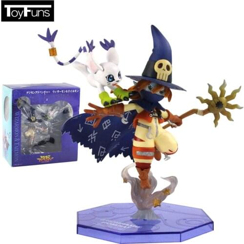 15cm Anime Animal Pet Adventure Wizarmon Tailmon PVC Action Figure Collection Model Toy Christmas Kids Gift Brinquedos