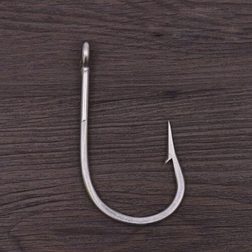 2pcs Large Size Stainless Steel Jig Hook Saltwater Fish Hook 8/0 10/0 12/0