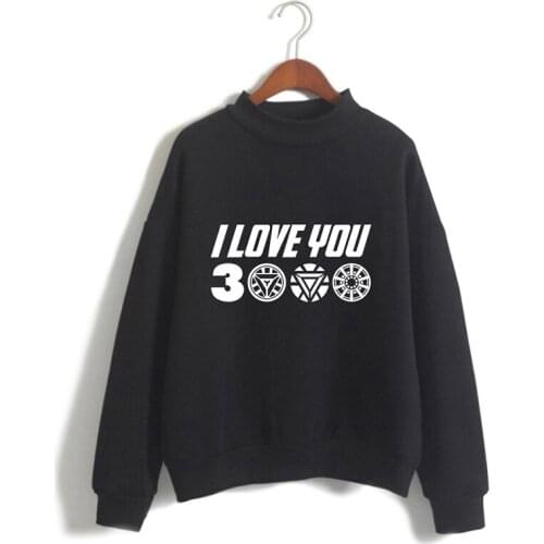 I Love You 3000 Times Fashion High Collar Hoodies Men Women Casual Capless Sweatshirts Long Sleeve Harajuku Hoodie Pullover Tops