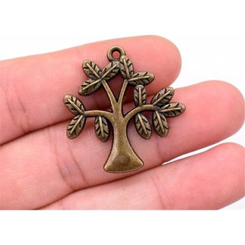 33*31mm 3pcs Antique Bronze Plated Tree Pendants Making DIY Handmade Jewelry