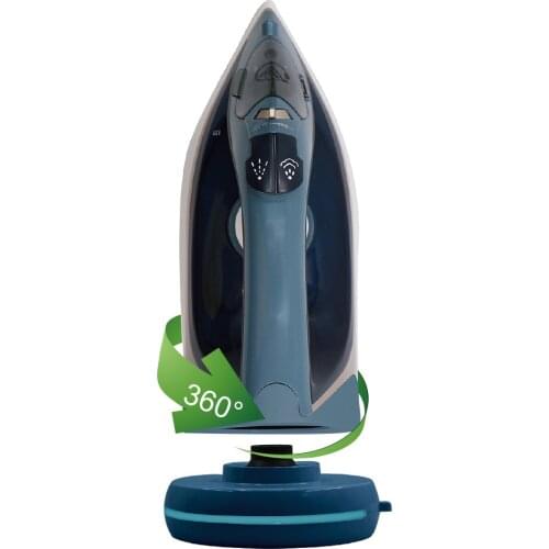 2400W Cordless Wireless Charging Portable Steam Iron 5 Speed Adjust Clothes Ironing Steamer Portable Ceramic Soleplate EU Plug