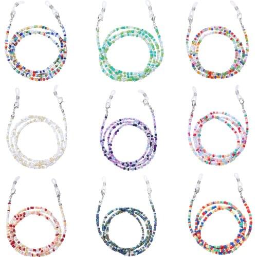 Fashion Reading Glasses Chain Mask Chain Retro Colorful Beads Eyeglass Sunglasses Chains Eyewear Cord Holder Neck Strap Rope