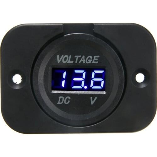1pcs DC 12V-24V Blue LED Digital Voltmeter Panel Car Motorcycle Voltage Meter Display Electric Voltage Meter Volt Tester