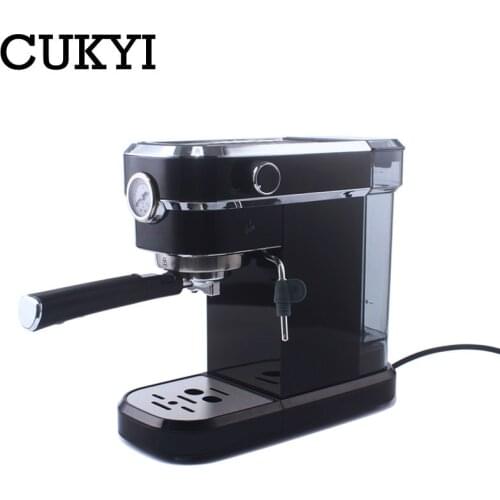 CUKYI Italy espresso coffee machine 1.1L 15 BAR High Pressure Steam semi automatic coffee maker with vaporizer milk foam makers
