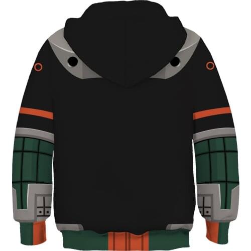 Anime My Hero Academia Bakugou Katsuki Cosplay Costumes Hoodies Child Kids Hooded Sweatshirt Explode Jacket Pullover Sportswear