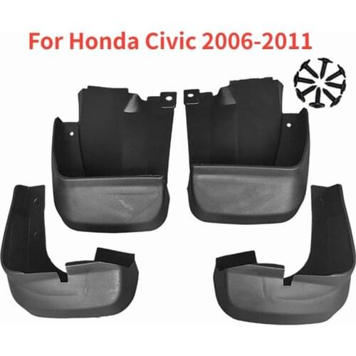 For Honda Civic 2006-2011 2007 2008 2009 Mudflaps Splash Guards Front Rear Mud Flap Mudguards Fender Flares Car Accessories