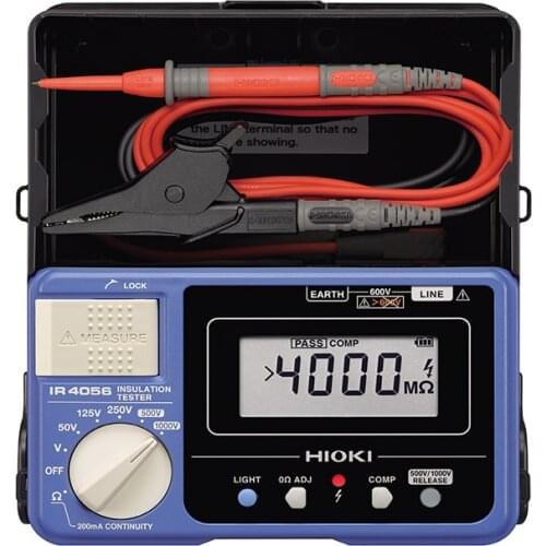 HIOKI IR4056-20 Resistance Tester High Precision 5-Range 50 to 1000V Digital Insulation Tester High-brightness LED Display