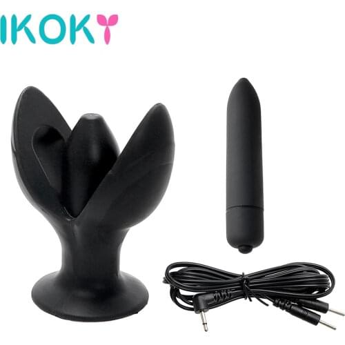 IKOKY Sex Toys for Women Anal Plug Vibrator Opening Butt Plug Electric Shock Electrical Stimulation Adult Games Prostate Massage