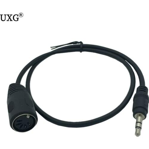 DIN 5pin to 3.5mm Cable 50CM 5 Pin DIN Female to 3.5MM male SmartPhone AUX Headphone Stereo Jack Adapter Input Cable 0.5m 1m