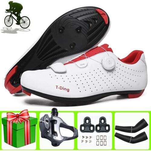 Self-Locking Road Bike Shoes Flat Spd-SL Men Cycling Sneakers Casua Breathable Womens Bicycle Outdoor Sports Bicicleta Carretera